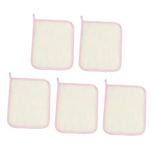 SAFIGLE Nylon Peeling Waschlappen 5 Stücke Exfoliating Handtücher für Körper und Gesicht Langlebig Verstärkte Kanten für Reisen und Camping von SAFIGLE