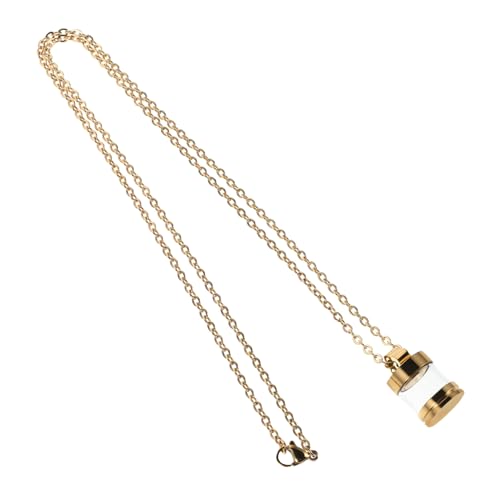 SAFIGLE Offenes Anhänger Halskette für oder Parfüm Transparente Glasflasche Schmuck für Männer und Frauen Kette Elegantes Erinnerungsstück von SAFIGLE