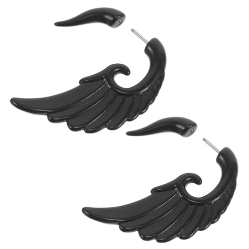 SAFIGLE Ohrstecker Herren Retro Piercing Schmuck Leicht und Langlebig für Partys Performances Alltag Unisex Fake Plug Taper Ohrschmuck Modisch Schwarz von SAFIGLE