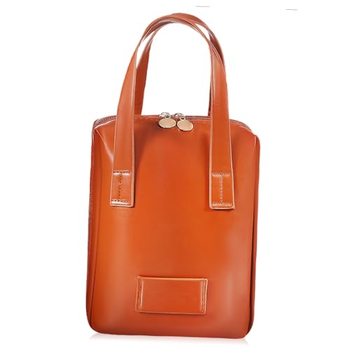 SAFIGLE PU Leder Kosmetiktasche Groß Kapazität Makeup Organizer mit Reißverschluss Stylische Schminktasche mit Weichem Griff Leicht und Robust für Reisen und Alltag Braun von SAFIGLE