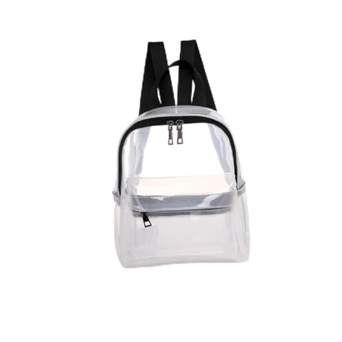 SAFIGLE PVC-Rucksack Durchsichtig Wasserdichter Beutel Für Mädchen Sommerrucksack Mit Reißverschluss Als Schultertasche Wasserdichter Sack Für Reisen Und Einkäufe Weiß von SAFIGLE