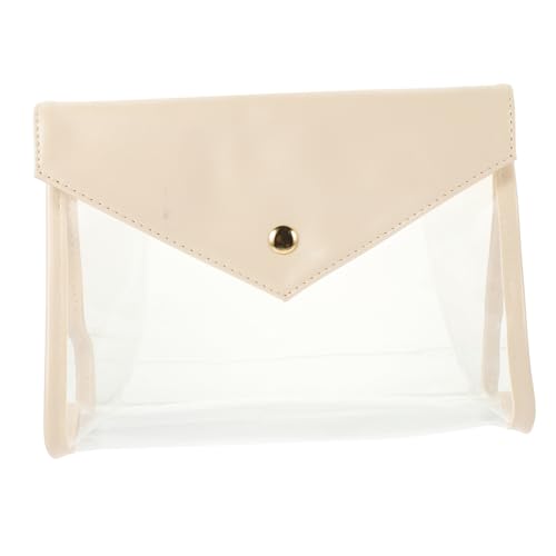 SAFIGLE PVC Transparente Kosmetiktasche Wasserdichter Toilettenartikel-Organizer Mit Großem Volumen Für Reisen Und Zuhause Praktische Aufbewahrungstasche Milchigem Weiß von SAFIGLE