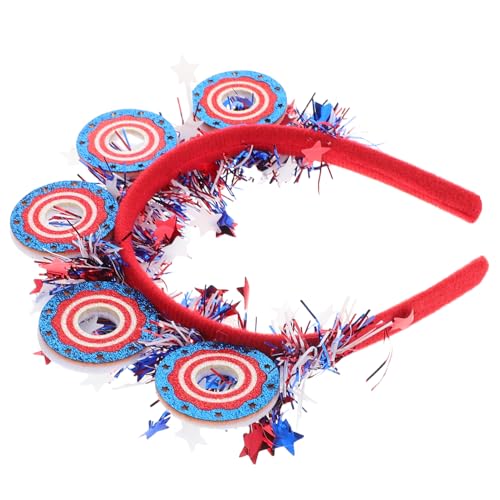 SAFIGLE Patriotisches Stirnband Mit Stern Und Girlandendesign Dekoratives Haarband Für Nationalfeiertage Festivals Und Partys Wiederverwendbar Bequemer Sitz Für Haartypen von SAFIGLE