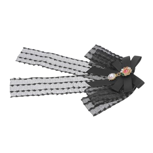 SAFIGLE Pearl Alloy Brosche mit Retro Schleife aus Transparentem Chiffon Leichte Damen Anstecknadel für Hemdkragen Eleganter Vintage Schmuck für Hochzeit und Festliche Anlässe von SAFIGLE