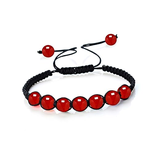 SAFIGLE geflochtene Perle Perlen-Edelstein-Armband Perlenarmbänder gewebte armbänder friendship bracelet Perlen für Armbänder Korn Perlen gewebt runde Perlen Schmuck Männer und Frauen rot von SAFIGLE