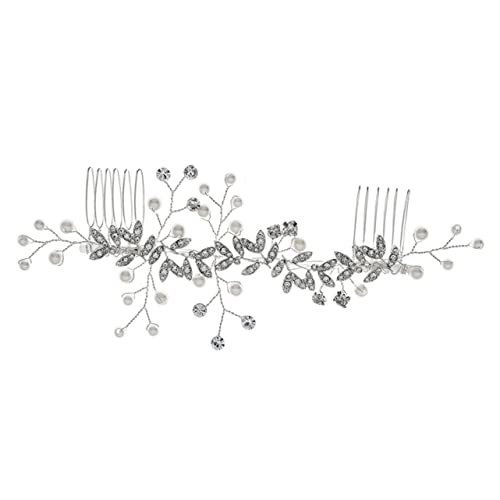 SAFIGLE Hochzeit Haarkamm Perle Design Tuck Kamm Braut Haar Dekor Schmuck Für Frauen Haarschmuck Für Braut Zur Hochzeit Leicht Tragbar von SAFIGLE