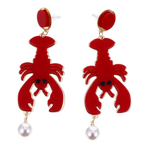 SAFIGLE Perlenohrringe Damen Meeresmotiv Octopus Leicht Elegant Modisch Ohrschmuck Alltag Party Schmuck von SAFIGLE