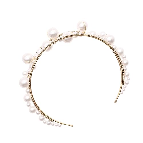 SAFIGLE Perlen Stirnband Für Frauen Mit Strass Perlen Kopfschmuck Haarband Hochzeit Geburtstag Weihnachten Haar-accessoire von SAFIGLE