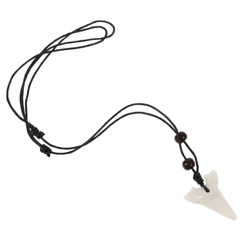 SAFIGLE Personalisierte Haifischzahn Halskette aus Sicherem Resin mit Natürlicher Struktur Modischer Unisex Anhänger Verstellbares Schmuckstück für Strandliebhaber und Alltag Langlebiges von SAFIGLE