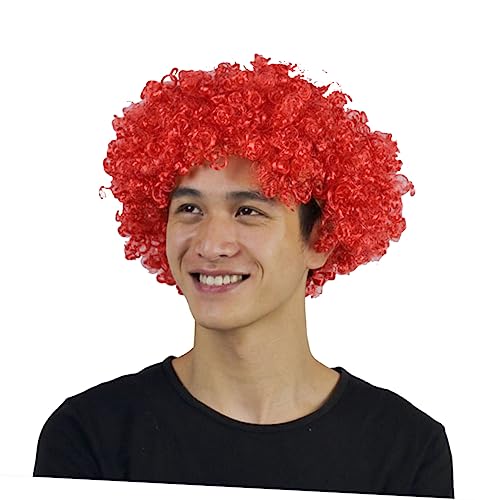 SAFIGLE Perücke Rot Für Maskerade Kostümperücke Mit Frisur Cosplay Halloweenperücke Für Erwachsene Und Junge Mädchen Atmungsaktives Design Für Kostümpartys von SAFIGLE