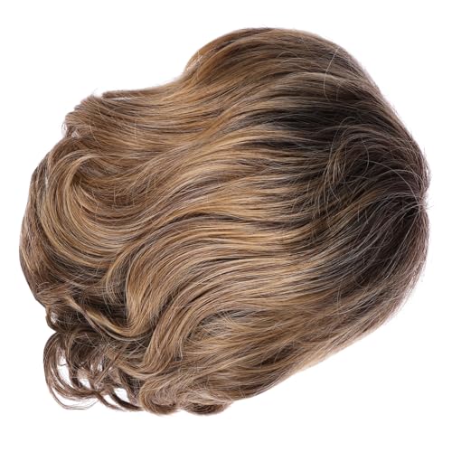 SAFIGLE Kurze Gewellte Perücke Für Damen Realistische Synthetikhaar-perücke in Gelb Für Cosplay Partys Und Täglichen Gebrauch Natürlicher Look Bequem Und Langlebig von SAFIGLE