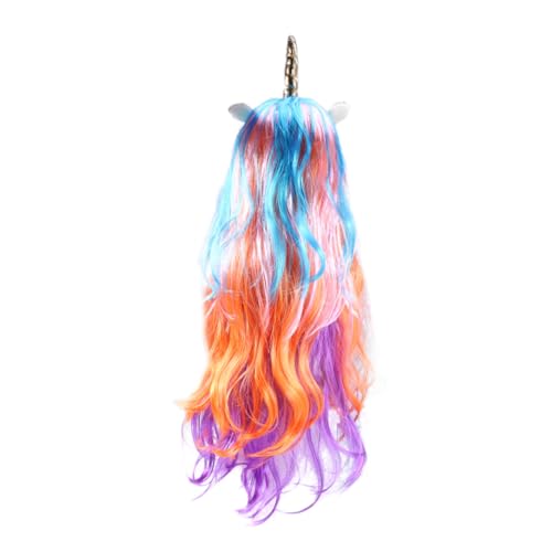 SAFIGLE Perücke Regenbogen-einhorn Lange Lockige Cosplay-haar-accessoires Für Mädchen Und Erwachsene Geeignet Für Partys Und Rollenspiele Mit Geschenkbox von SAFIGLE