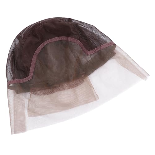 SAFIGLE Perückenkappe Mesh Perücke Kappe Netz Mädchen Herstellung dünn Netze Spitze schultergurt Mesh-Kuppel Mesh-Perückenhut Perücke machen Kappen Netzhaarnetz Gittergewebe Kaffee von SAFIGLE