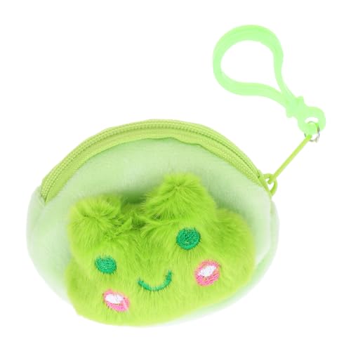 SAFIGLE Plüsch Frosch Münztasche Niedlich Tragbar Multifunktional Aufbewahrung für Mädchen Kleingeld Schlüssel Kopfhörer Organizer Tasche von SAFIGLE