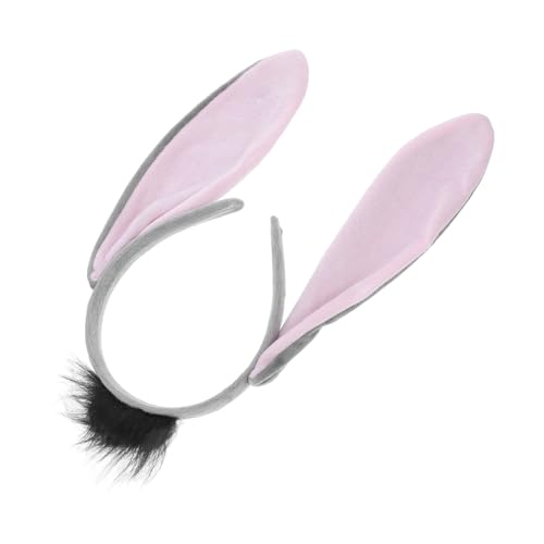 SAFIGLE Plüsch Tierohren Haarreif Donkey Stirnband Elastisch Verstellbar Erwachsene Karneval Halloween Party Kostüm Zubehör Cartoon von SAFIGLE