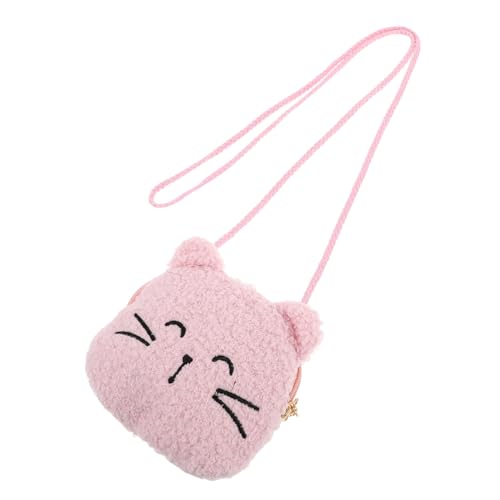 SAFIGLE Rucksack Aus Plüsch Für Mädchen Katzen-münzgeldbörse Umhängetasche Für Kleinkinder Süße Geldbörse Zum Sparen Vielseitige Tragetasche Für Kleine Mädchen von SAFIGLE