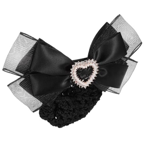 SAFIGLE Professioneller Haarclip Haarspangen für Damen Netz Haarspangen frauen dekorativ Haarzubehör haarschmuck Haarknotenabdeckung Clip zur Abdeckung des Haarknotens Stoff Schwarz von SAFIGLE