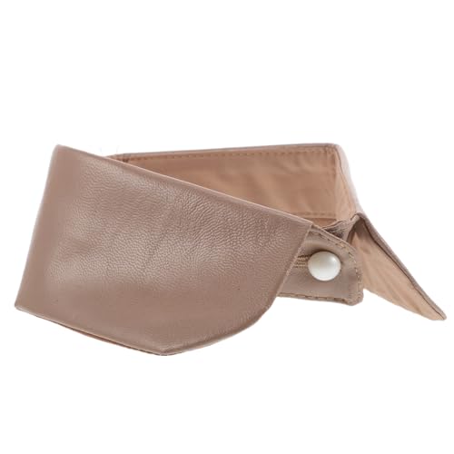 SAFIGLE Pu Fake Collar Abnehmbare Halbhemden Runde Bluse Falscher Kragen Choker Für Damen Und Mädchen Hemden Pullover Winterkleidung Outfits von SAFIGLE