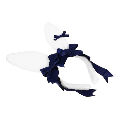 SAFIGLE Stirnband Mit Hasenohren Und Schleife Kostüm-haarband Aus Weichem Material Passend Für Erwachsene Für Partys Und Veranstaltungen von SAFIGLE