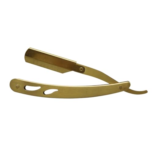 SAFIGLE Rasierer Augenbrauen -cleaver Barbier Männer Entferner Gesichts- Bart Rasiermesser Augenbrauenrasierer Alter Rasierer Manueller Rasierer Golden von SAFIGLE
