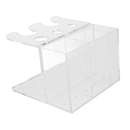 SAFIGLE Rasiererständer Aus Acryl Mehrzweck-Organizer Für Badezimmer Und Schreibtisch Durchsichtiger Aufbewahrungskasten Mit Mehreren Fächern Für Rasierer Und Kosmetika von SAFIGLE