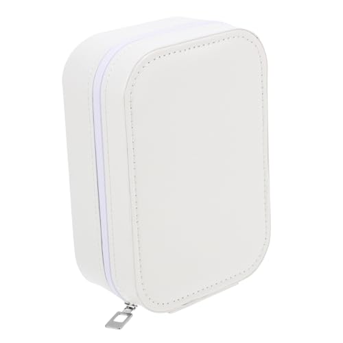 SAFIGLE Reiseveranstalter Reise-Kosmetiktasche mit Spiegel Make-up-Organizer Reisekoffer Make-up-Etui Make-up-Organisator Reisen Reiseberichtungsorganisator Glas Weiß von SAFIGLE