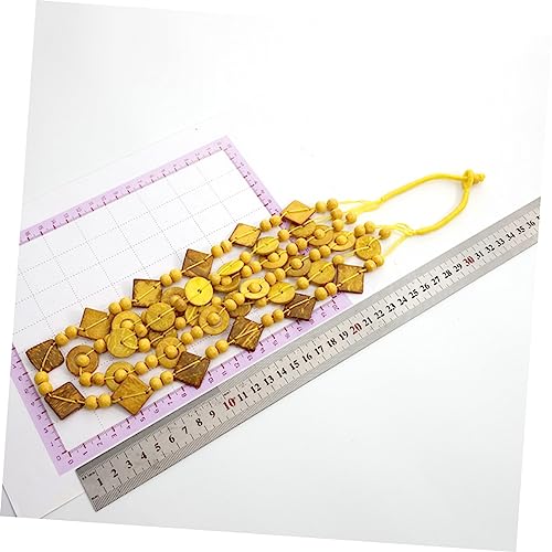 SAFIGLE Retro Bohemia Halskette Damen Handgefertigt Natürliche Kokosnuss Holzperlen Modischer Beach Schmuck Charm Anhänger Gelb Strand Accessoire Zufällige Farbe von SAFIGLE