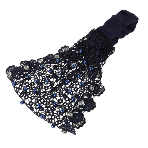 SAFIGLE Retro Breites Stirnband Breiter Netz-haarreif Mit Floraler Spitze Haarband Mit Perlenspitze Elastisches Haarband Haarschmuck Aus Spitze von SAFIGLE