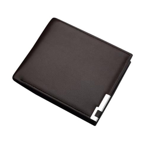 SAFIGLE Retro-geldbörse Für Herren Aus Hochwertigem Pu-Material Mit Eisenhalter, Kurze Brieftasche, Großes Fassungsvermögen Für Karten, Bargeld Und Ausweise, Geeignet Für Geschäft von SAFIGLE