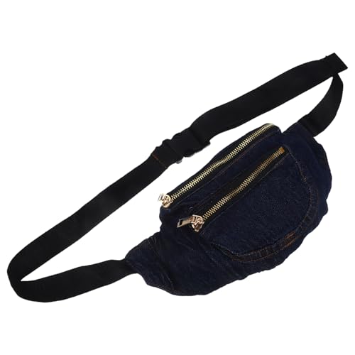 SAFIGLE Jeans-hüfttasche Für Damen Modische Retro Denim Brusttasche Umhängetasche Aus Jeans Mit Doppelten Taschen Eine Schultertasche von SAFIGLE