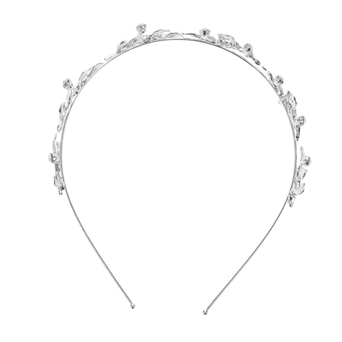 SAFIGLE Metallblatt-haarreif Mit Strasssteinen Für Hochzeit Brautschmuck Dekorative Tiara-krone Für Frauen Und Mädchen Party-dekoration von SAFIGLE