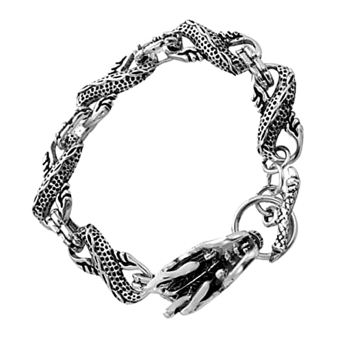 SAFIGLE Drachenarmband Herren Retro Leuchtender Drache Handgelenk Kette Persönlichkeitsarmband Hip Hop Schmuck von SAFIGLE