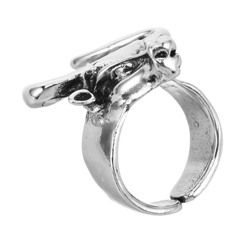 SAFIGLE Retro Herrenring Metall Bullkopf Design Vintage Punk Stil Langlebiger Statement fingerring für Männer und Frauen Cooler Unisex Schmuck für Partys und Individuelle Outfits von SAFIGLE