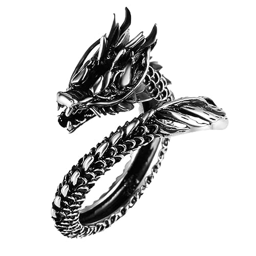 SAFIGLE Drachen-design-offener-ring-retro-stil-hand-dekoration-mann-schmuck-ethno-stil-vintage-ring-tentakel-form von SAFIGLE