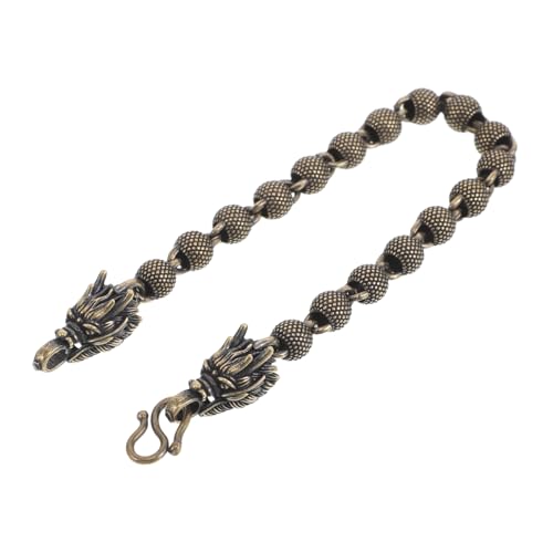 SAFIGLE Kupferarmband Mit Drachenkopf Für Männer Und Frauen Vintage Perlenarmband Glatte Textur Täglich Tragbar Handgefertigt Kupferschmuck Für Anlässe von SAFIGLE