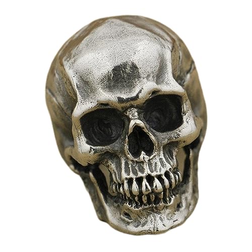 SAFIGLE Retro Schädelring für Männer Lustiger Parodie Schmuck Vintage Design Riss Angenehmes Tragegefühl Perfektes für Modebewusste Freunde Langlebige von SAFIGLE