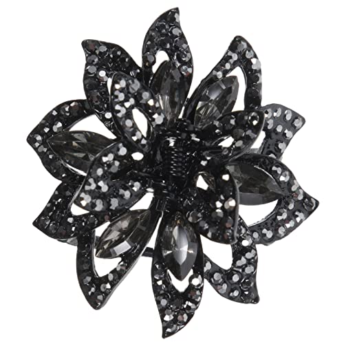 SAFIGLE Strassblumen Haarspange Mit Strasssteinen Kleine Haarklammer Für Frauen Dekorativ Und Einfach Zu Tragen von SAFIGLE