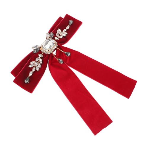 SAFIGLE Rhinestone Schleifenbrosche Vintage Stil Französische Britische Eleganz Schwarze Lapel Brosche mit Glitzersteinen Schmuckaccessoire für Mäntel Schals Hochzeiten Partys von SAFIGLE