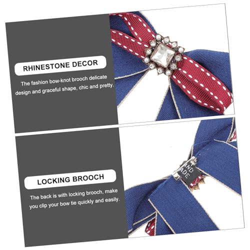 SAFIGLE Rhinestone Schleifenbrosche Vorgebundene Uniform Schleife Fliege für Hochzeit Party Dinner Formelle Anlässe von SAFIGLE
