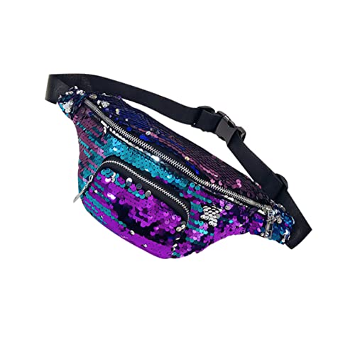 SAFIGLE Trendy Umhängetasche Für Damen Holografisch Glänzend Hüfttasche Verstellbare Träger Für Draußen von SAFIGLE