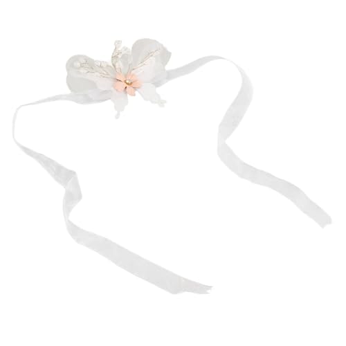 SAFIGLE Romantisches Orchideen Armband Handgelenks Blumen Corsage mit Tüll für Brautjungfern Hochzeit Party Schmuck Elegantes Damen Wristlet Wrist Flower Wristband von SAFIGLE