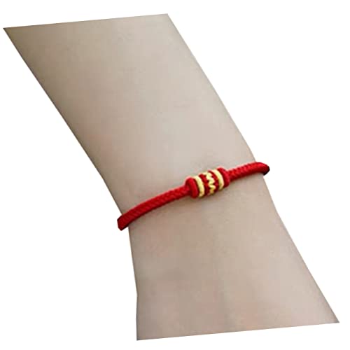 SAFIGLE Rotes Geflochtenes Seilarmband und Handgefertigtes Liebesarmband mit Knotenschließe Unisex für Schutz und Positive für Freunde von SAFIGLE