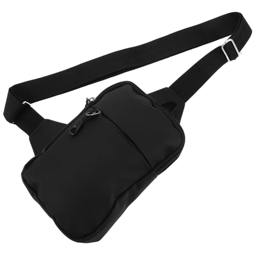 SAFIGLE Rucksack alltagstasche Damen Wasserfeste Umhängetasche Geldbeutel Mode Männer Gepäck Laufen Brust Mann Wanderung Schulter Wandern Gürtel Fanny groß Griff Sport Oxford-Stoff Black von SAFIGLE