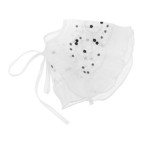 SAFIGLE Einstellbarer Falscher Kragen Für Damen Abnehmbarer Blusenkragen Nylon Mit Glitzerakzenten Vielseitiges Modeaccessoire Für Formelle Und Outfits von SAFIGLE