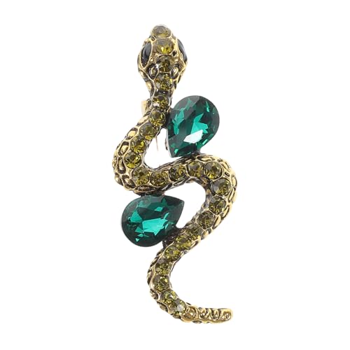 SAFIGLE Schlangenbrosche mit Kristallen Eleganter Anstecker für Damen Herren Vielseitig Krawattennadel oder Hutdekoration Robust Langlebig Einzigartiges Design von SAFIGLE