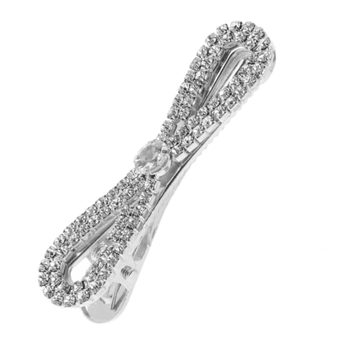 SAFIGLE Schleife Haarnadel abendkleid abendkleıd Haarklammer Haarspange mit Ziersteinen Damen Meerjungfrau Broschen Netz Bogen Greifer Haarbarrettes ausgefallene Haarspangen Diamant Silver von SAFIGLE