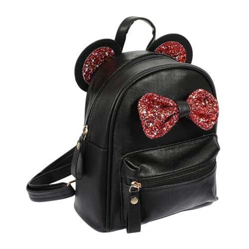 SAFIGLE Kleiner Schulranzen mit Schleife Aus Pu und Polyester Schülerrucksack für Jungen und Mädchen Kleinkinderrucksack mit Schleifendesign von SAFIGLE