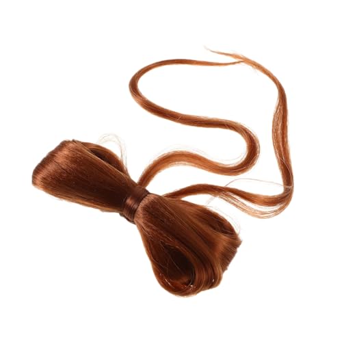 SAFIGLE Schleifenperücke Haarspange Clips Kinderperücke Haarspange Haarteile Für Damen Haarknoten Zubehör Bowknot Haarspange Haarverlängerung Dutt Fake Bun Haar Hellbraun von SAFIGLE