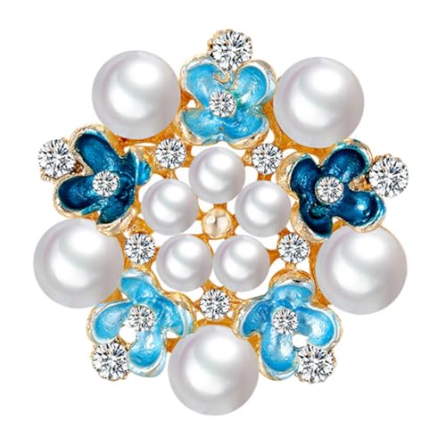 SAFIGLE Perlen-strass-brosche Blumen-strass-brosche Für Damen Hochzeit-party- Strauß-kleid- Dekoration Für Pullover Hemd Schal von SAFIGLE