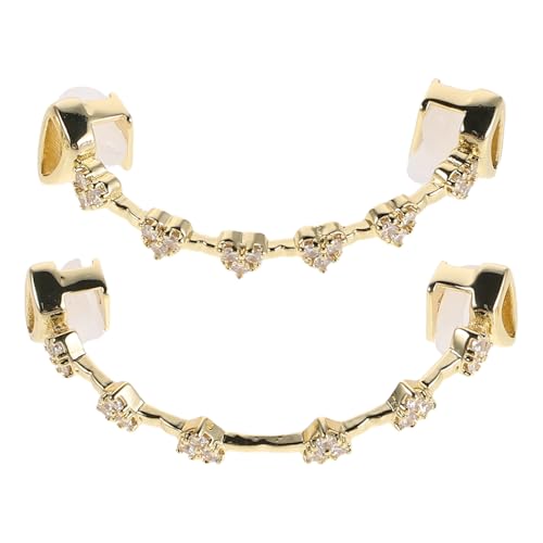 SAFIGLE Grillzähne Mit Strasssteinen Vergoldeter Mundgrill Für Damen Zahngrill Im Hip-hop-stil Passend Für Fotoshootings Und Kostüme Als Zahnschmuck Oder Zahnkostüm von SAFIGLE